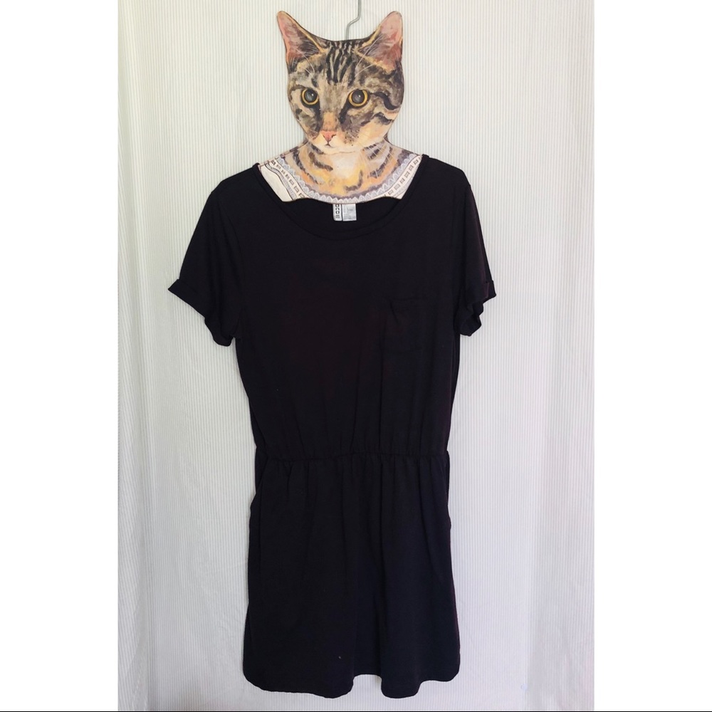 H&M Basics Dark Purple Knee Length Dress